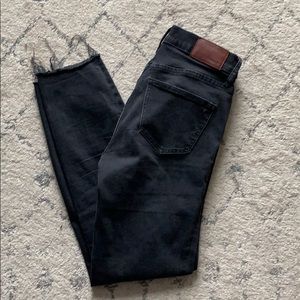 Madewell high riser skinny black jeans